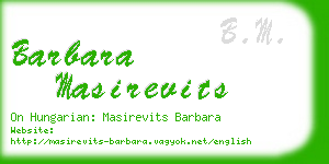 barbara masirevits business card